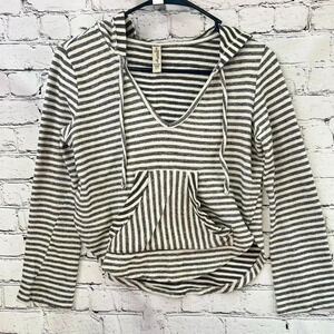 American Rag Pullover Cotton Striped Hoodie Size Small